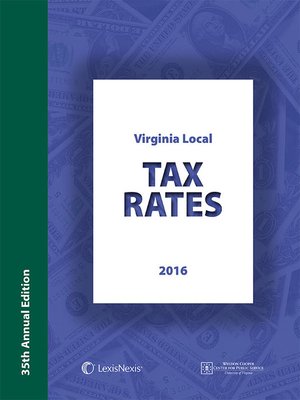 cover image of Virginia Local Tax Rates 2016